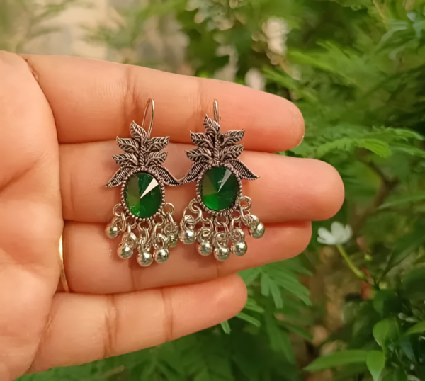 Traditional Silver Oxidized Earrings For Girls & Women...